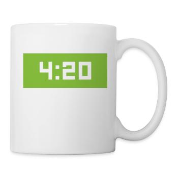 420 Blaze it Uhr - Tasse - Weiß - Rechts