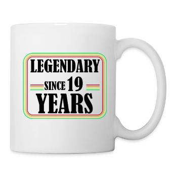 Légendaire depuis 19 ans, 19 ans, enfin 19 ans - Mug blanc - blanc - Droite
