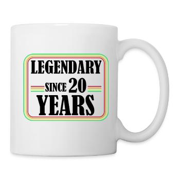 Legendary for 20 years, 20th birthday, finally 20 - Mug - white - Right
