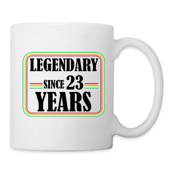 Legendär seit 23 Jahren, 23 Geburtstag, Endlich 23 - Tasse - Weiß - Rechts