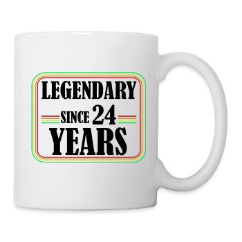 Legendary for 24 Years, 24th Birthday, Finally 24 - Mug - white - Right