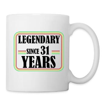 Legendary for 31 Years, 31 Birthday, Finally 31 - Mug - white - Right