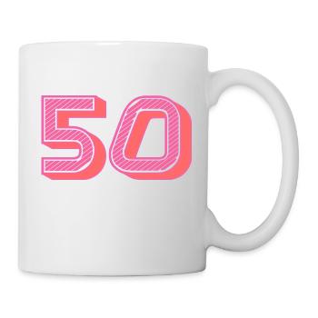 50. 50 YEARS. 50th ANNIVERSARY. 50TH ANNIVERSARY. - Mug - white - Right