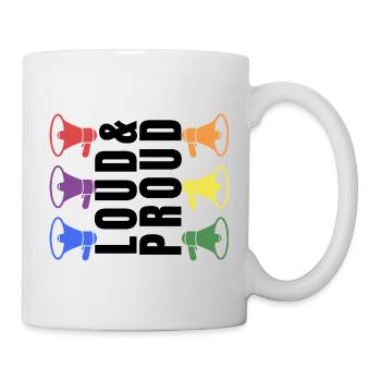 PRIDE Loud and PROUD black 2 - Tasse - Weiß - Rechts
