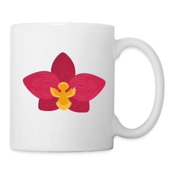 Orchideenblüte - Tasse - Weiß - Rechts
