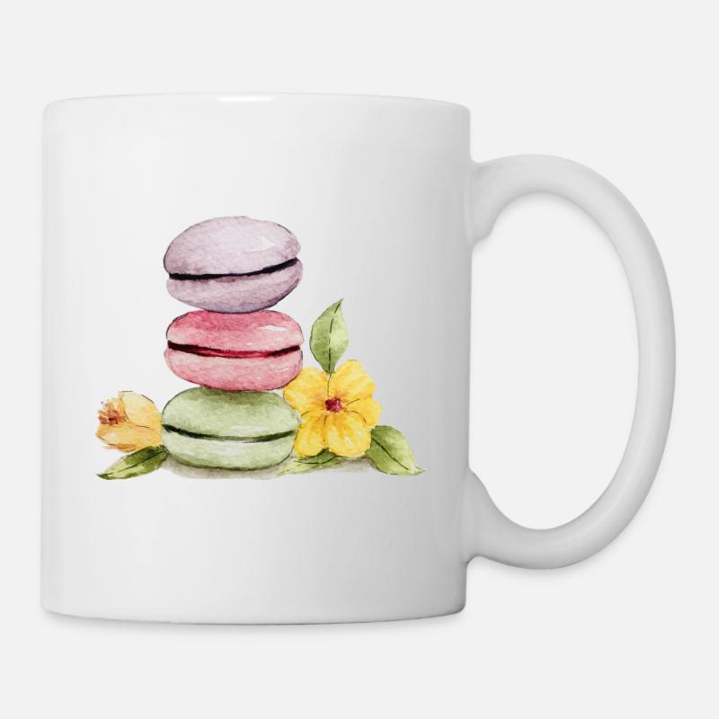 Süße Macarons - Backliebe - Tasse - Weiß
