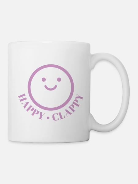 Happy Clappy - Tasse - Weiß