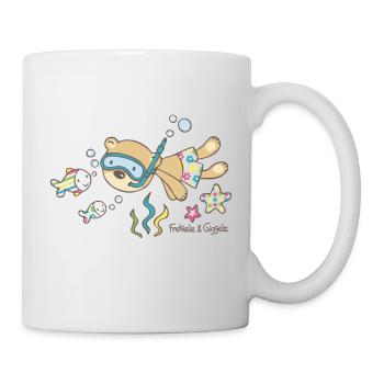Schnorchelbärchen - Tasse - Weiß - Rechts