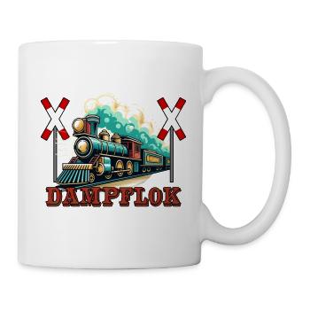 Dampflok für Kinder die Eisenbahn lieben - Tasse - Weiß - Rechts