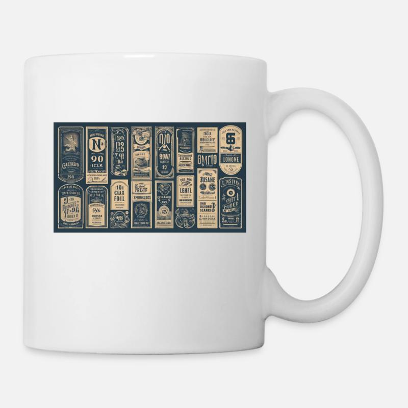 vintage retro designs - Tasse - Weiß