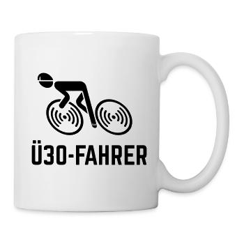 Ü30-Fahrer (Rennradfahrer / Rennrad / Fahrrad / B) - Tasse - Weiß - Rechts