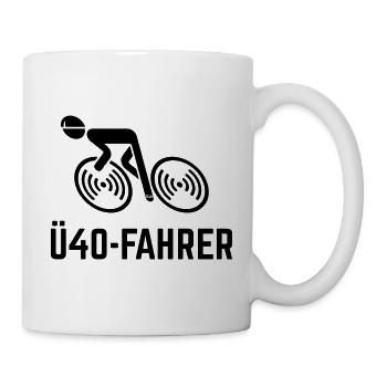 Ü40-Fahrer (Rennradfahrer / Rennrad / Fahrrad / B) - Tasse - Weiß - Rechts