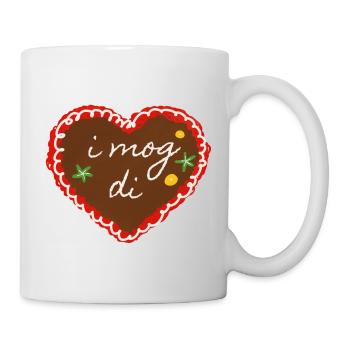 Lebkuchenherz: i mog di - Tasse - Weiß - Rechts