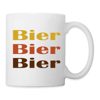 Bier Bier Bier - Tasse - Weiß - Rechts