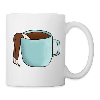 Kaffee! - Tasse - Weiß - Rechts