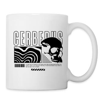 Schwarzer Cerberus - Tasse - Weiß - Rechts