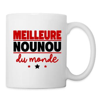 Meilleure nounou du monde, cadeau de noël - Mug blanc - blanc - Droite