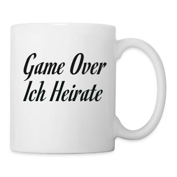 Game Over ich Heirate - Tasse - Weiß - Rechts