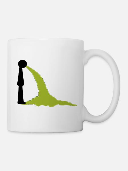 Motif de consommation d’alcool - Vomir - Escalade et crash - Mug blanc - blanc