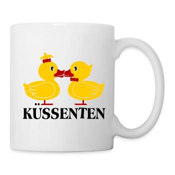 Die KüssEnten (Enten) - Tasse - Weiß - Rechts