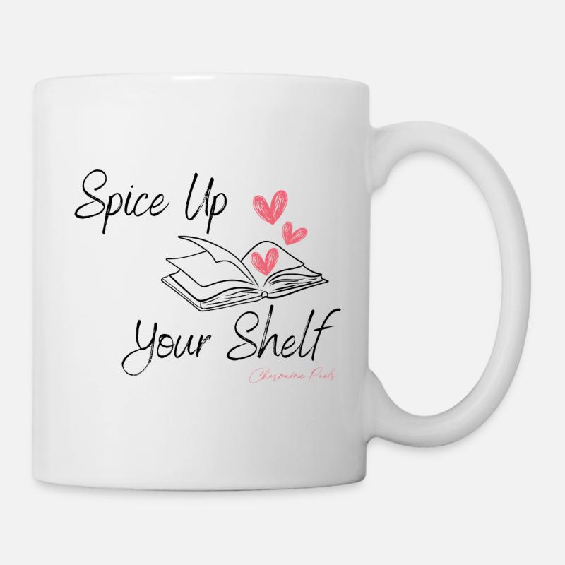 Pimentez votre étagère (texte noir) - Mug blanc - blanc