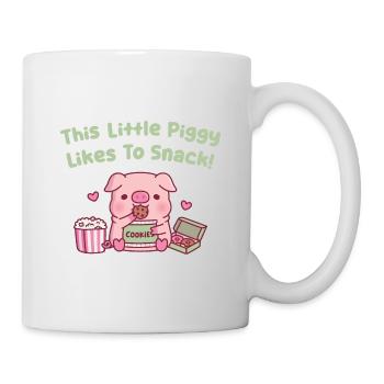 Süß Dieses kleine Schweinchen nascht gerne - Tasse - Weiß - Rechts