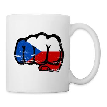 Drapeau de la République tchèque utilisé - Mug blanc - blanc - Droite