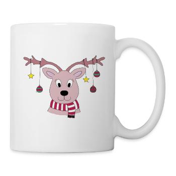 Rentier Weihnachten - Tasse - Weiß - Rechts