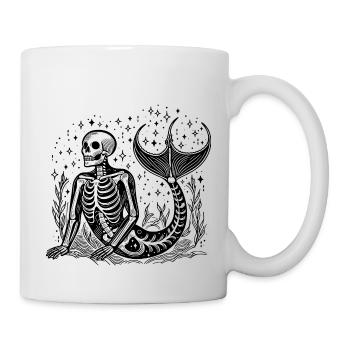 Sternzeichen Wassermann Skelett - Tasse - Weiß - Rechts