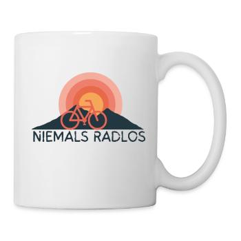 Niemals radlos Radfahrer retro vintage Bike - Tasse - Weiß - Rechts