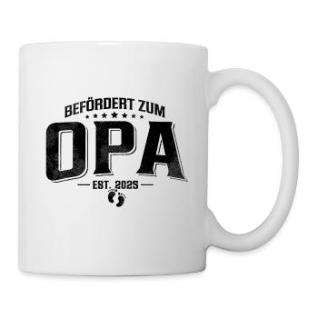 Befördert zum Opa 2025 - Tasse - Weiß - Rechts