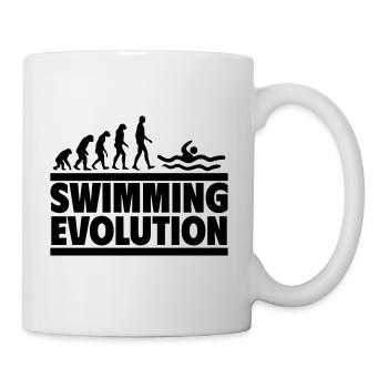 Schwimmen Evolution,Perfekt für Schwimmfans - Tasse - Weiß - Rechts