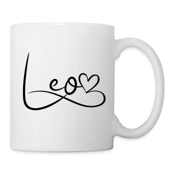 Leo Name First Name Heart Decor - Mug - white - Right