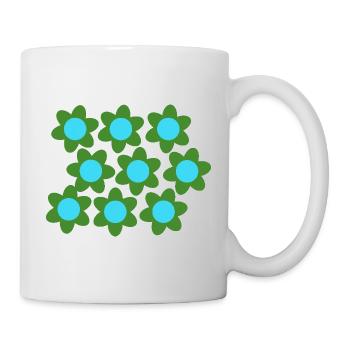 Floral Pattern T-Shirt - Mug - white - Right