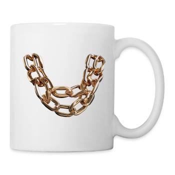 Shiny gold bold chain - Mug - white - Right