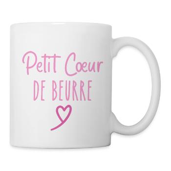 Petit cœur de beurre - Mug blanc - blanc - Droite