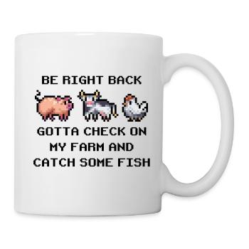 Pixel Farm – Retro Farm Animals - Mug - white - Right