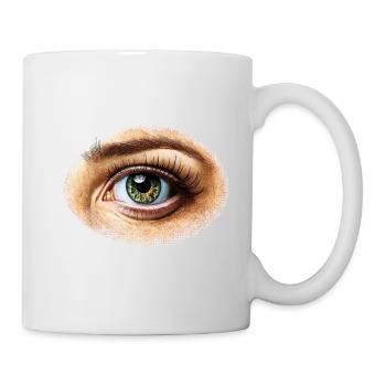 Oeil - Mug blanc - blanc - Droite