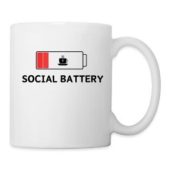 Social Battery - Tasse - Weiß - Rechts