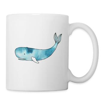 Watercolor Whale - Tasse - Weiß - Rechts