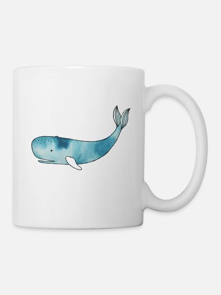 Watercolor Whale - Tasse - Weiß