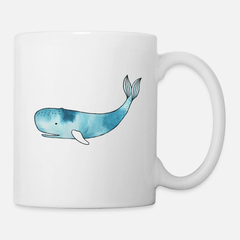 Watercolor Whale - Tasse - Weiß