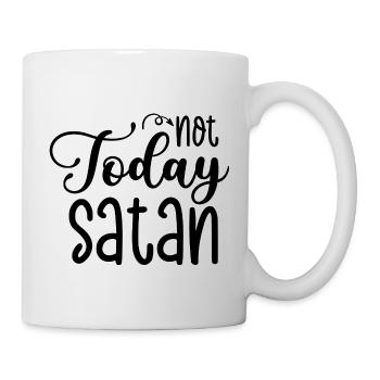 Pas Satan aujourd’hui - Mug blanc - blanc - Droite