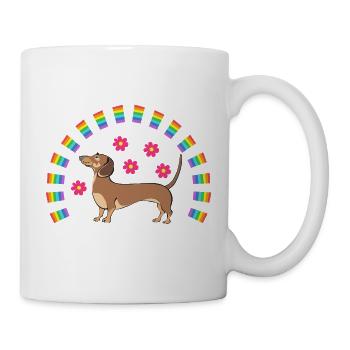 Dackelwurst Hund - Tasse - Weiß - Rechts
