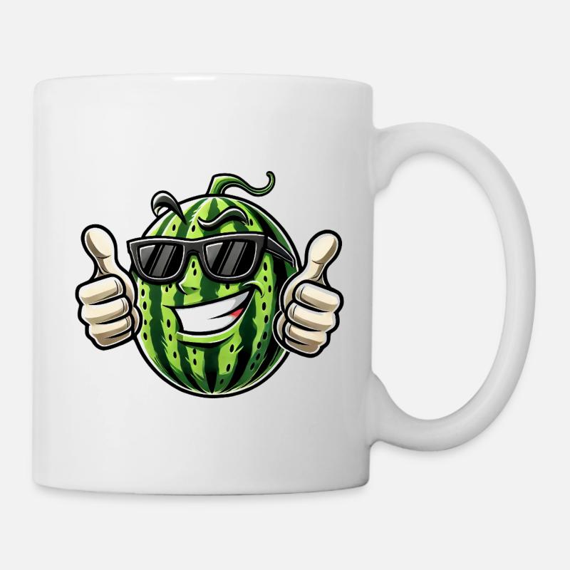 Cool Melon Lunettes de soleil fruitées South Fruit - Mug blanc - blanc
