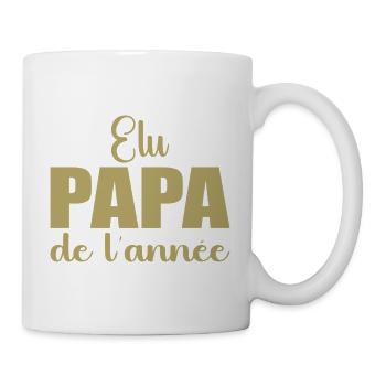elu papa de l'annee | cadeau fête des pères - Mug blanc - blanc - Droite