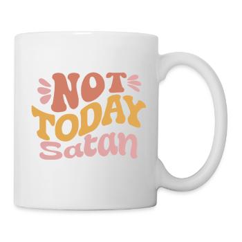 Pas Satan aujourd’hui - Mug blanc - blanc - Droite