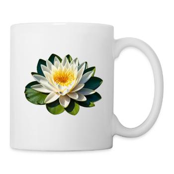 Eine wunderschöne Seerose - Tasse - Weiß - Rechts