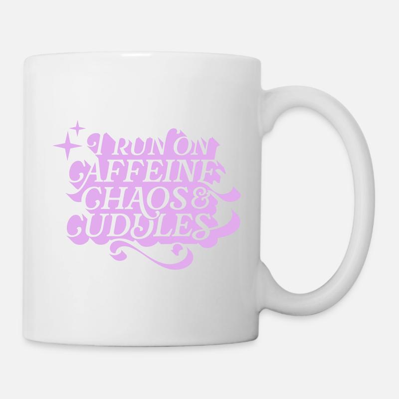 Caffeine Chaos Cuddles – Power Mode On - Tasse - Weiß