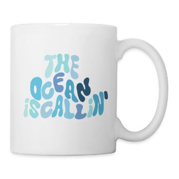 The ocean is calling - Tasse - Weiß - Rechts